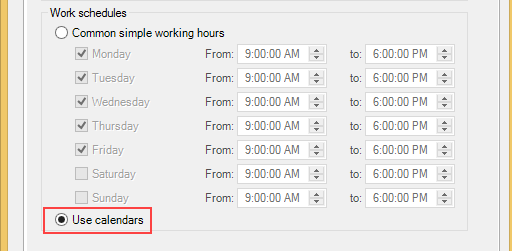 Use Calendars option in traffic reports