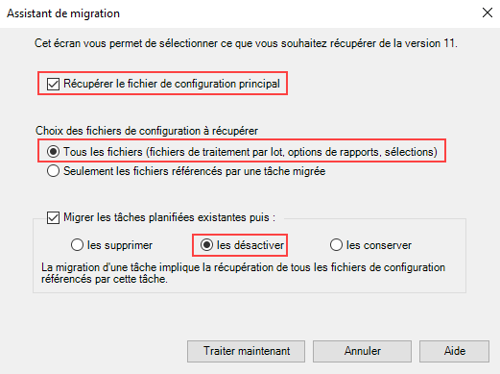 Migrer l'ancienne configuration de Promodag Reports en v.12