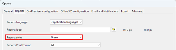 Apply a common stylesheet to all reports