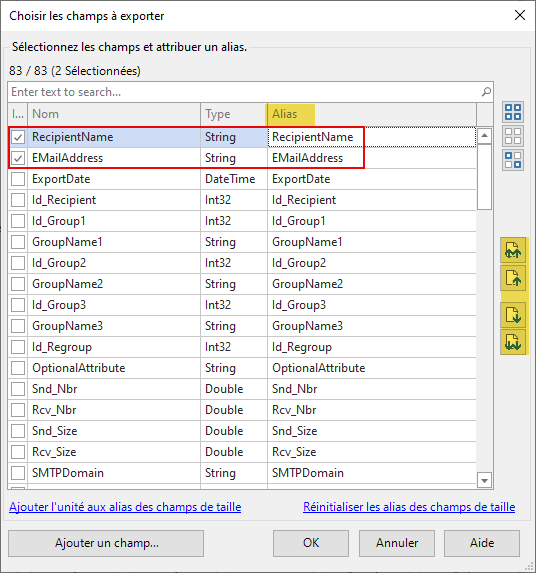 Personnalisez votre export CSV