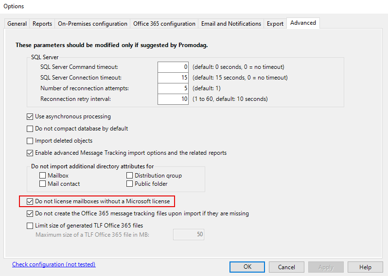 Exclude user mailboxes without a Microsoft 365 license