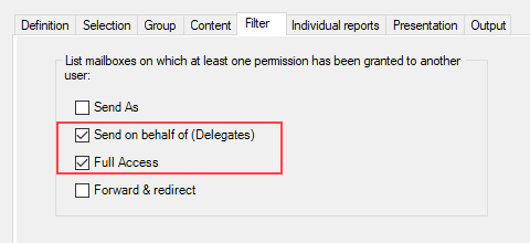 Select the relevant Exchange Online Mailbox Permissions