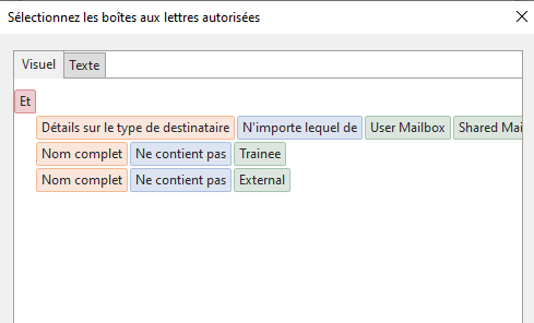 Requête de sélection des boîtes aux lettres Office 365 à licencier