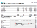 Public Folder Storage Information